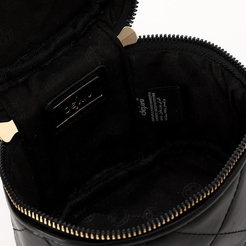 LID-DVTS-004 Quilted Dual-Zip Mini Crossbody Bag