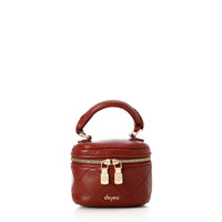 LID-DVTS-004 Quilted Dual-Zip Mini Crossbody Bag
