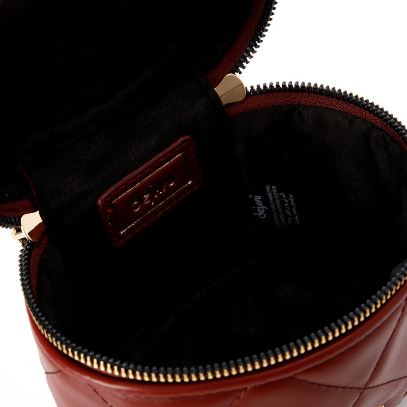 LID-DVTS-004 Quilted Dual-Zip Mini Crossbody Bag