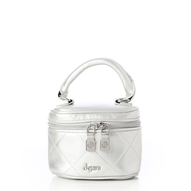 LID-DVTS-004 Quilted Dual-Zip Mini Crossbody Bag