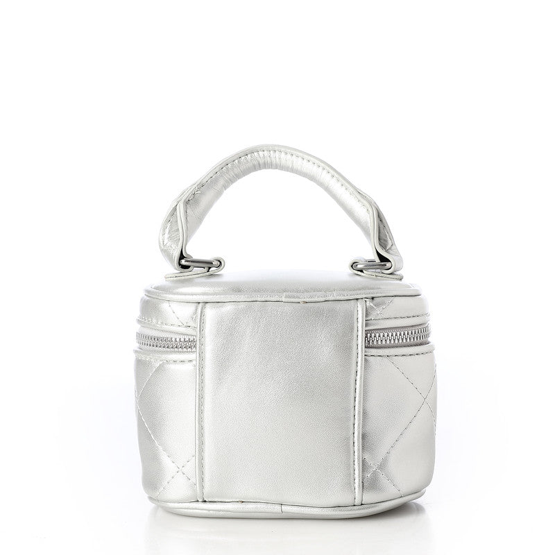 LID-DVTS-004 Quilted Dual-Zip Mini Crossbody Bag