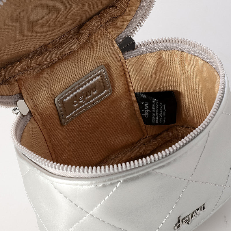 LID-DVTS-004 Quilted Dual-Zip Mini Crossbody Bag