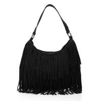 LID-DVTS-010 Suede Fringe Hobo Bag