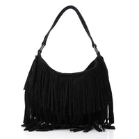 LID-DVTS-010 Suede Fringe Hobo Bag