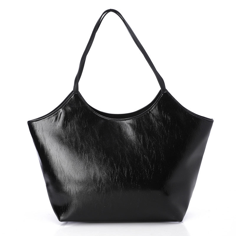 LID-DVTS-011 Crinkle Leather Tote Bag
