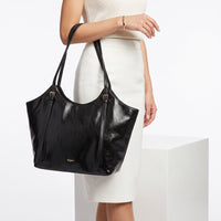 LID-DVTS-011 Crinkle Leather Tote Bag