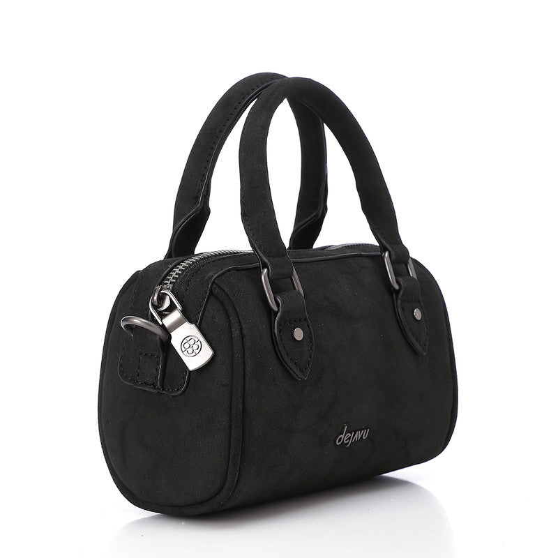 LID-DVTS-013 Suede Duffle Crossbody Bag
