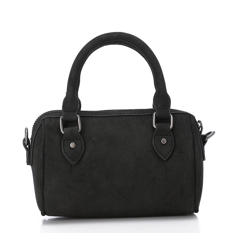 LID-DVTS-013 Suede Duffle Crossbody Bag
