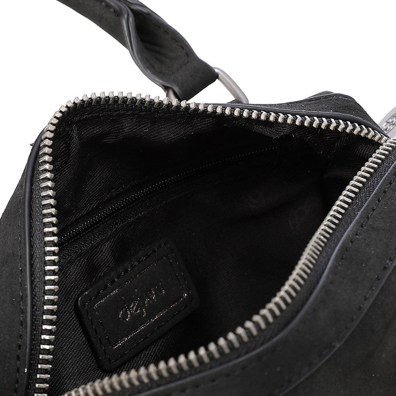 LID-DVTS-013 Suede Duffle Crossbody Bag