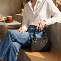 LID-DVTS-013 Suede Duffle Crossbody Bag
