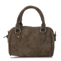 LID-DVTS-013 Suede Duffle Crossbody Bag