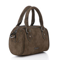 LID-DVTS-013 Suede Duffle Crossbody Bag