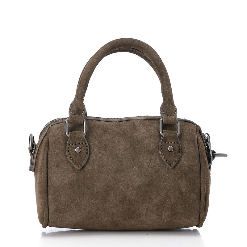 LID-DVTS-013 Suede Duffle Crossbody Bag