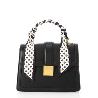 LID-DVTS-014 Scarf-Wrapped Handle Flap Crossbody Bag