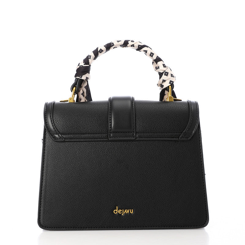 LID-DVTS-014 Scarf-Wrapped Handle Flap Crossbody Bag
