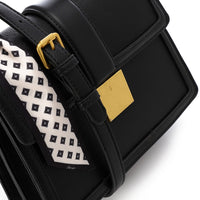 LID-DVTS-014 Scarf-Wrapped Handle Flap Crossbody Bag