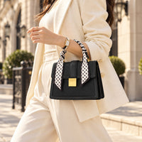 LID-DVTS-014 Scarf-Wrapped Handle Flap Crossbody Bag