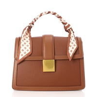 LID-DVTS-014 Scarf-Wrapped Handle Flap Crossbody Bag