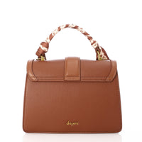 LID-DVTS-014 Scarf-Wrapped Handle Flap Crossbody Bag