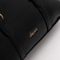 LID-DVTS-015 Glossy Belted Top-Handle Handbag