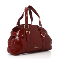 LID-DVTS-015 Glossy Belted Top-Handle Handbag