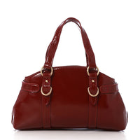 LID-DVTS-015 Glossy Belted Top-Handle Handbag