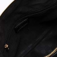 LID-DVTS-016 Croc Embossed Suede Top-Handle Bag
