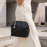 LID-DVTS-017 Kiss Lock Faux Leather Crossbody Bag