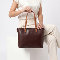 LID-DVTS-032 Leather Zipped Everyday Shoulder Bag