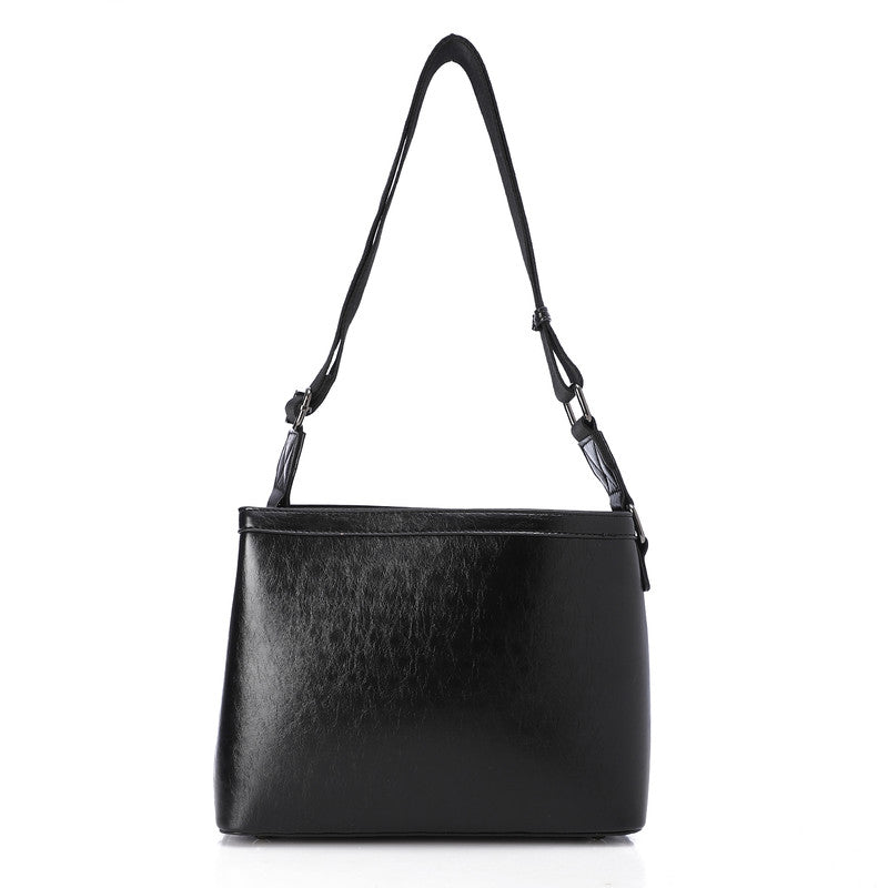 LID-DVTS-034 Embossed Logo Leather Shoulder Bag
