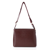 LID-DVTS-034 Embossed Logo Leather Shoulder Bag