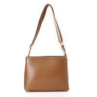 LID-DVTS-034 Embossed Logo Leather Shoulder Bag