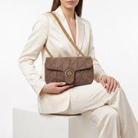 LID-DVTS-037 Gold Logo Chain Straps Shoulder Bag