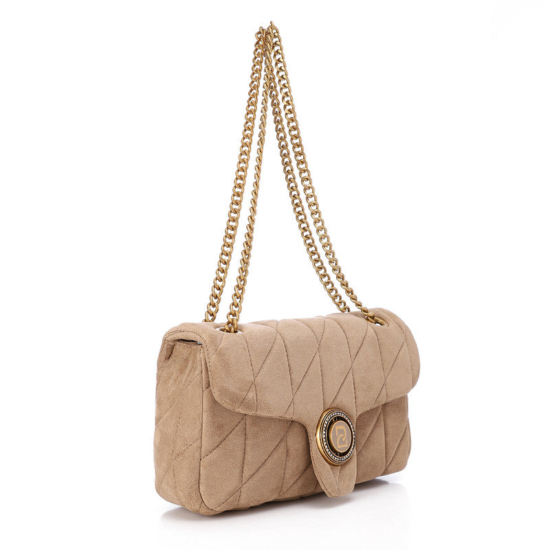 LID-DVTS-037 Gold Logo Chain Straps Shoulder Bag