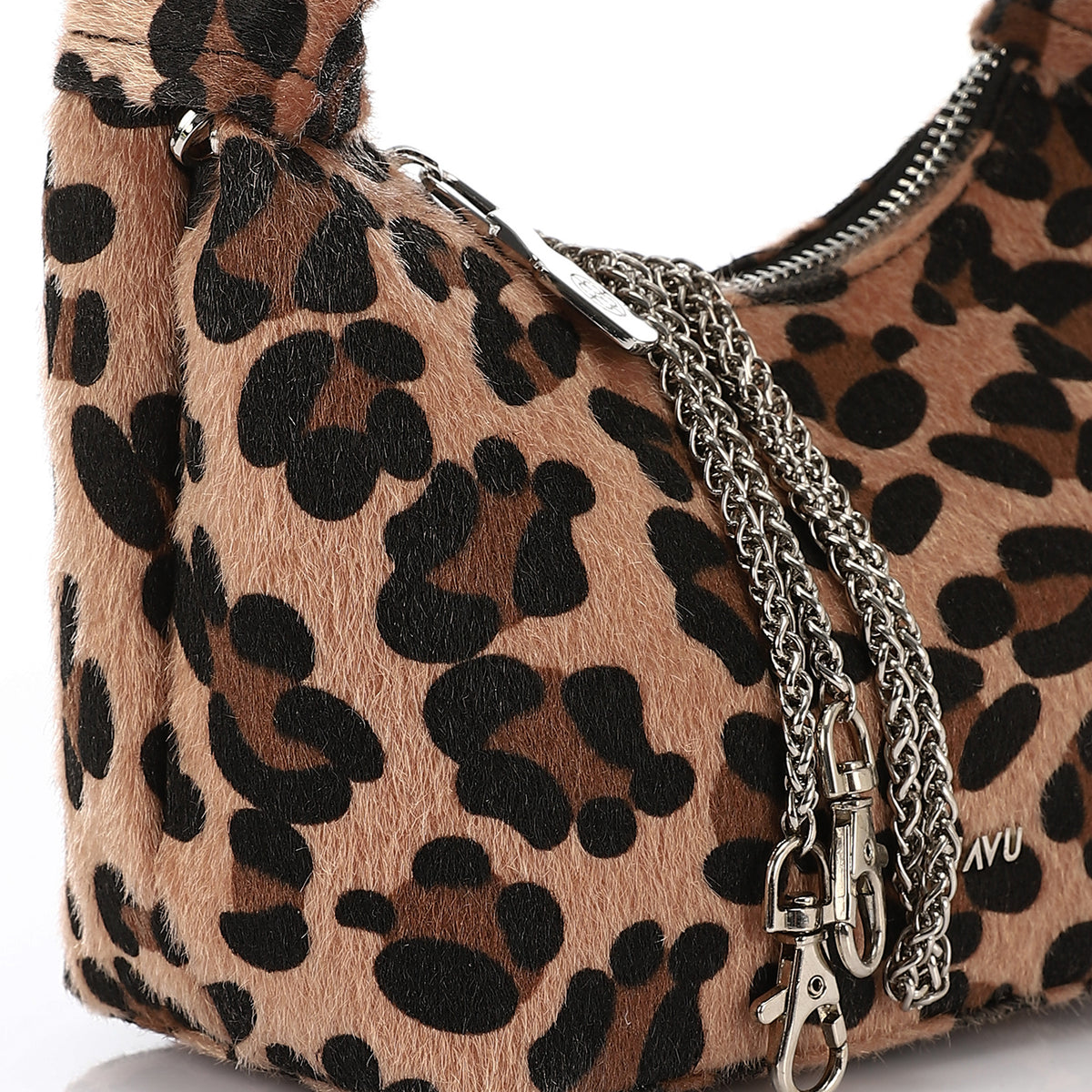 LID-DVTV-002 Leopard Pattern Zipped Handbag