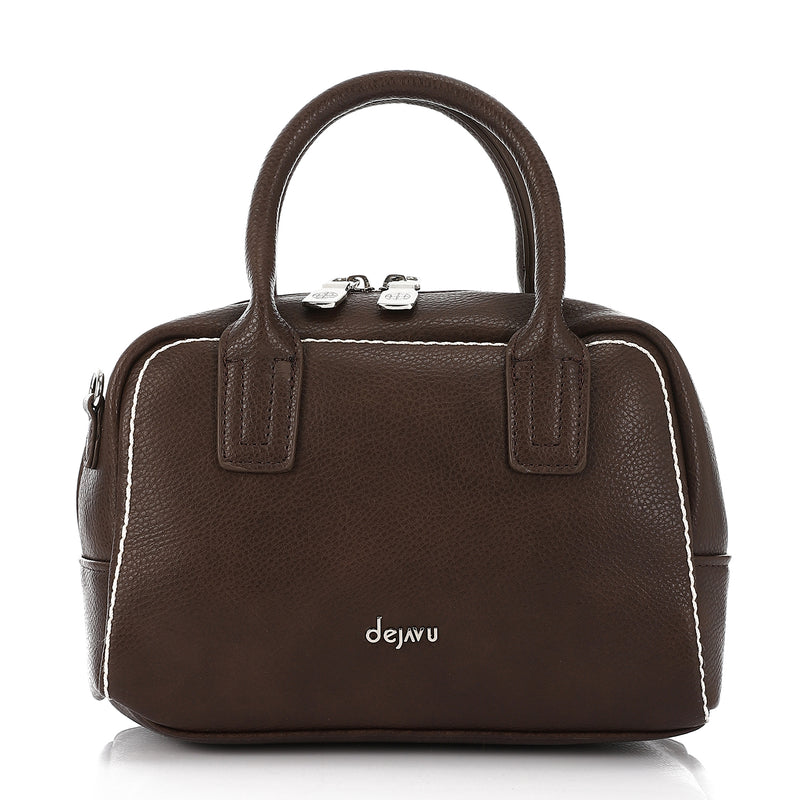 LID-DVTV-003 Textured Leather Top Handle Bag