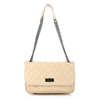 LID-DVTV-006 Lock Closure Quilted Shoulder Bag