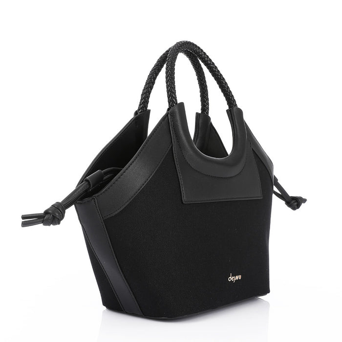 LID-DVTV-041 Plain Textile Top Handle Bag