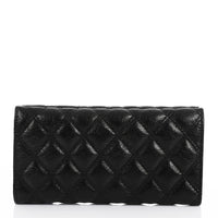 LID-DVTV-055 Lock Closure Quilted Wallet