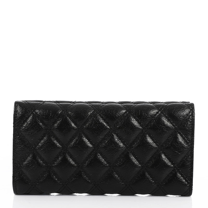 LID-DVTV-055 Lock Closure Quilted Wallet