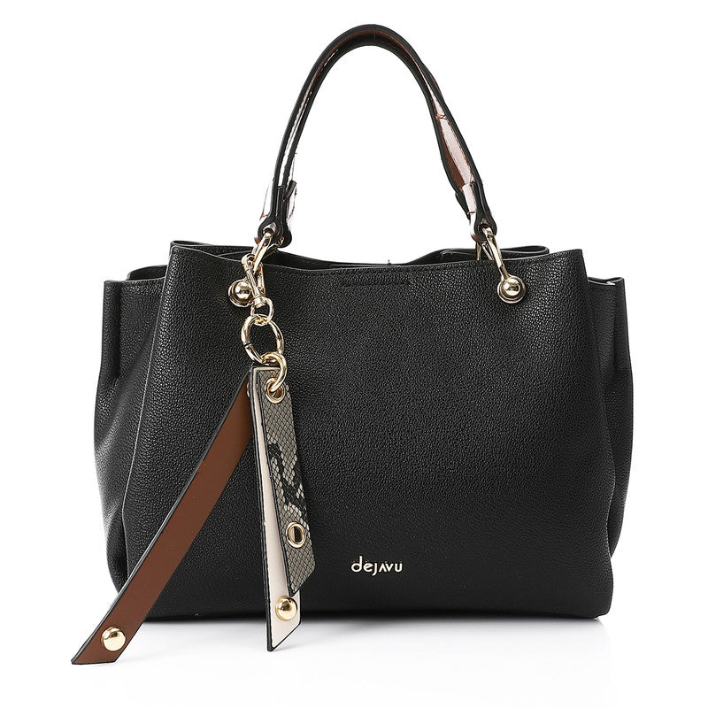 LID-DVTX-031 Squared Tote Leather Handbag