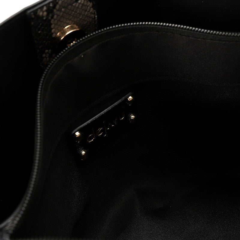 LID-DVTX-031 Squared Tote Leather Handbag