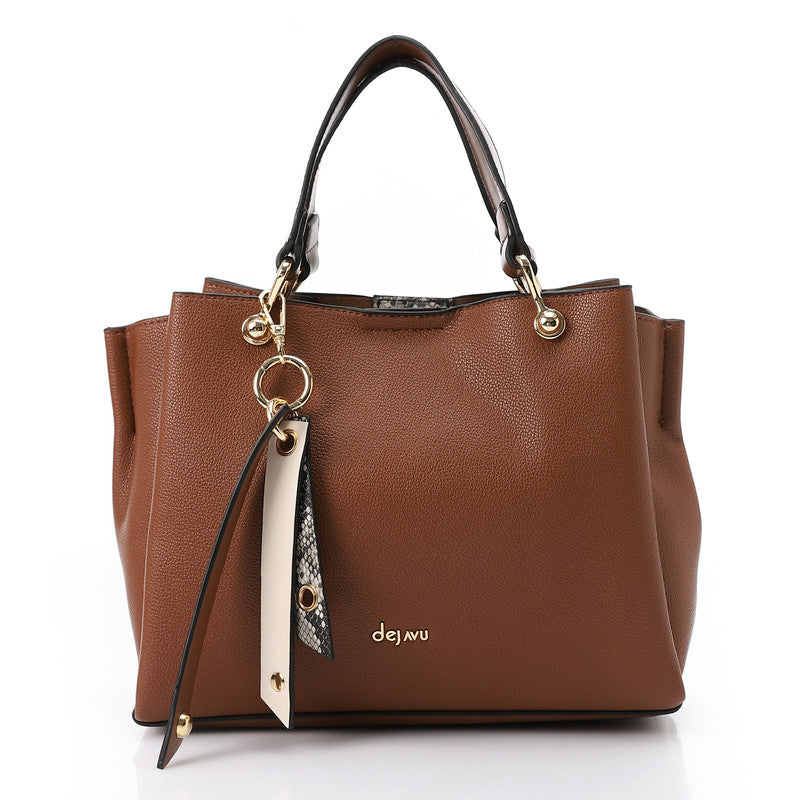 LID-DVTX-031 Squared Tote Leather Handbag