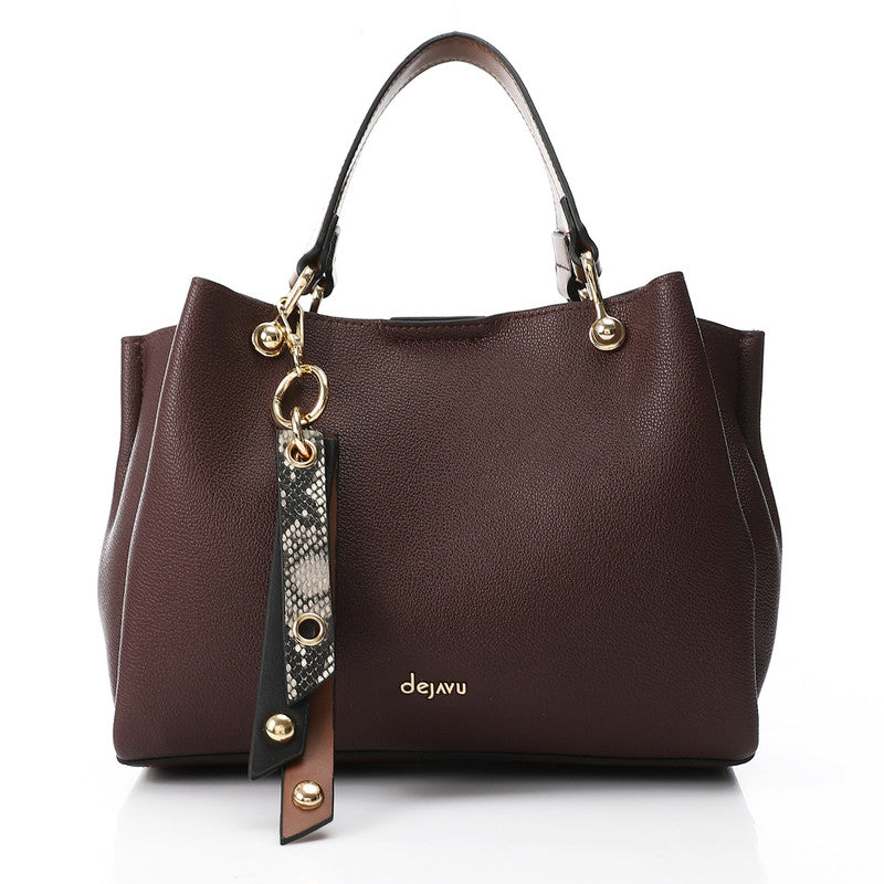 LID-DVTX-031 Squared Tote Leather Handbag