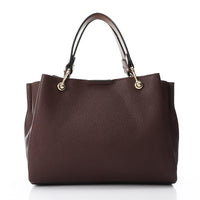LID-DVTX-031 Squared Tote Leather Handbag