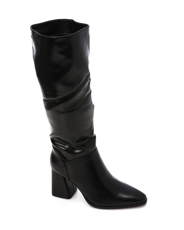 PRD-DVTS-004 Slouchy Block Heel Knee-High Boots