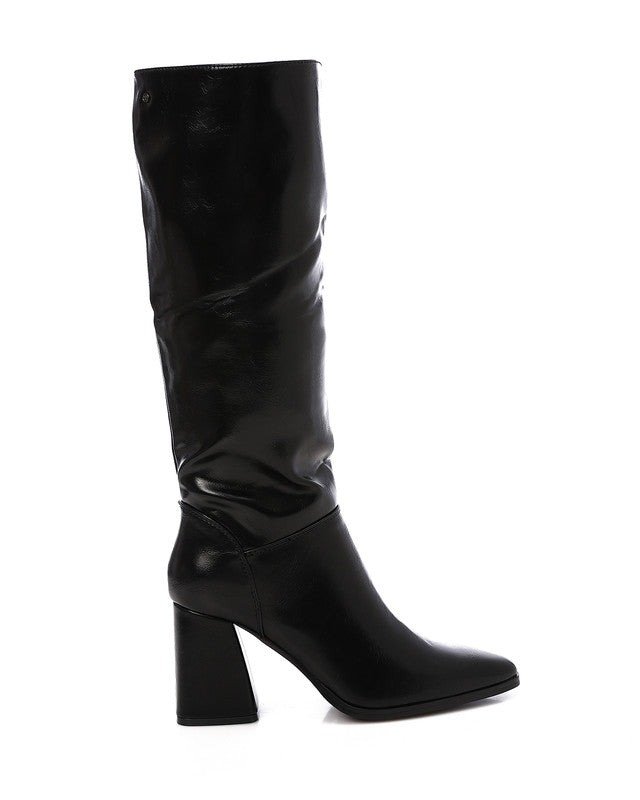 PRD-DVTS-004 Slouchy Block Heel Knee-High Boots