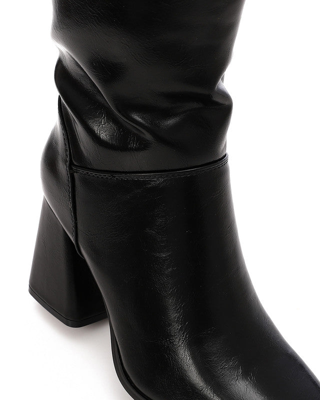 PRD-DVTS-004 Slouchy Block Heel Knee-High Boots