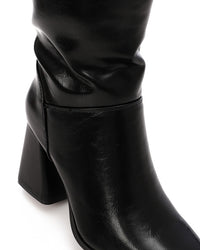 PRD-DVTS-004 Slouchy Block Heel Knee-High Boots