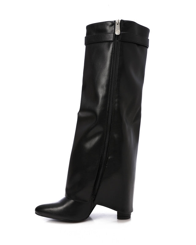 PRD-DVTS-007 Wedge Almond Toe Knee-High Boots
